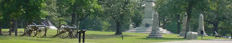 Picture of Shiloh Battlefield Monuments and Cannon